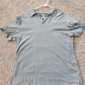 Plain grey polo size L James perse
